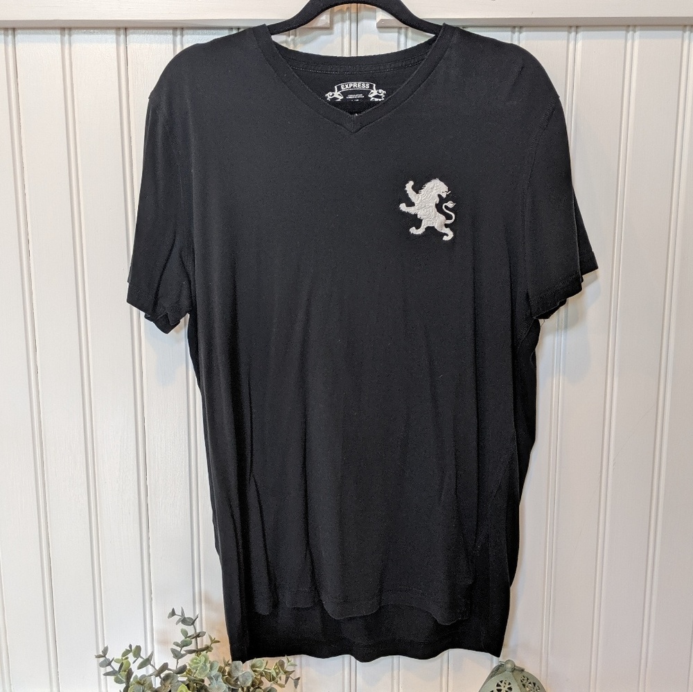 Express Black V-Neck T-Shirt